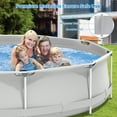 thumbnail image 4 of Costway Round Above Ground Swimming Pool Patio Frame Pool W/ Pool Cover Iron Frame Grey, 4 of 7