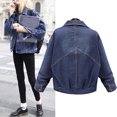 thumbnail image 2 of Vedolay Jean Jackets Jean Jackets for Women Fashion Casual Long Sleeve Button Down Denim Jacket,Blue XL, 2 of 5