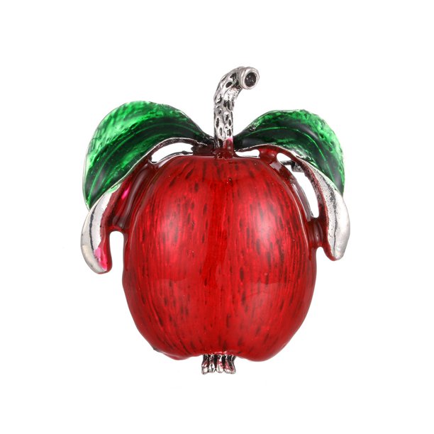 Xiao Hua 2 broches para mujer, con forma de ramillete de esmalte de frutas y flores, broche de cereza, arándano, fresa y aceite - C11