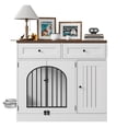 thumbnail image 6 of Ataucjin 37.5 Inch Dog Crate Furniture, Multi-Functional Dog Crate Furniture, Dog Kennel Furniture with Storage Drawers &Rotating Bowls, Furniture-Style Dog Crate for Small to Large Breeds Dog Kennel, 6 of 10