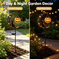 thumbnail image 4 of Clearance 35" Halloween Solar Pumpkin Moon Garden Stake Light with Black Cat Outdoor Waterproof LED Yard Decoration Hanging Jack-o'-Lantern for Garden, Patio, Walkway, Porch (A), 4 of 8