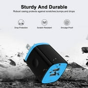 USB Wall Charger Block, Hootek 2.1A Dual Port USB Charger Block with 2Pack Android Charging Cord Type C Cable USB C Charging Cables 10ft USB Brick Charger Box Fast Charging Block for Samsung, Blue