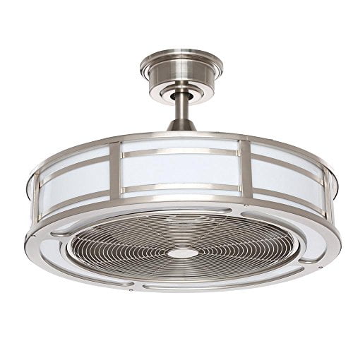 Home Decorators Brette II 23 in. LED Brushed Nickel Ceiling Fan New