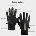 thumbnail image 3 of 1 Pair Men Women Full Finger Mittens Thickened Windproof Cold-proof Touch Screen Outdoor Running Riding Ski Gloves, 3 of 9