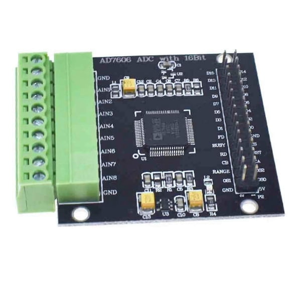 AD7606 Module Multi-Channel AD Data Acquisition Module 16-Bit ADC 8-Channel Synchronous Sampling,1 * AD7606 multi-channel data acquisition module