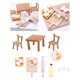 thumbnail image 2 of Escala 1:12, , mesa de cocina, silla, juego de comida, juego de cocina, juguetes de cena, decoración, adorno creativo, juego de Hugo Rodillo en miniatura, 2 of 10