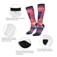 thumbnail image 6 of Lsque Hawaiian Island Beach Shark Printed Crew Socks Men's Women's LightWeight Thin Casual Calf Socks ,Knee High Socks,Cotton Socks, 6 of 9