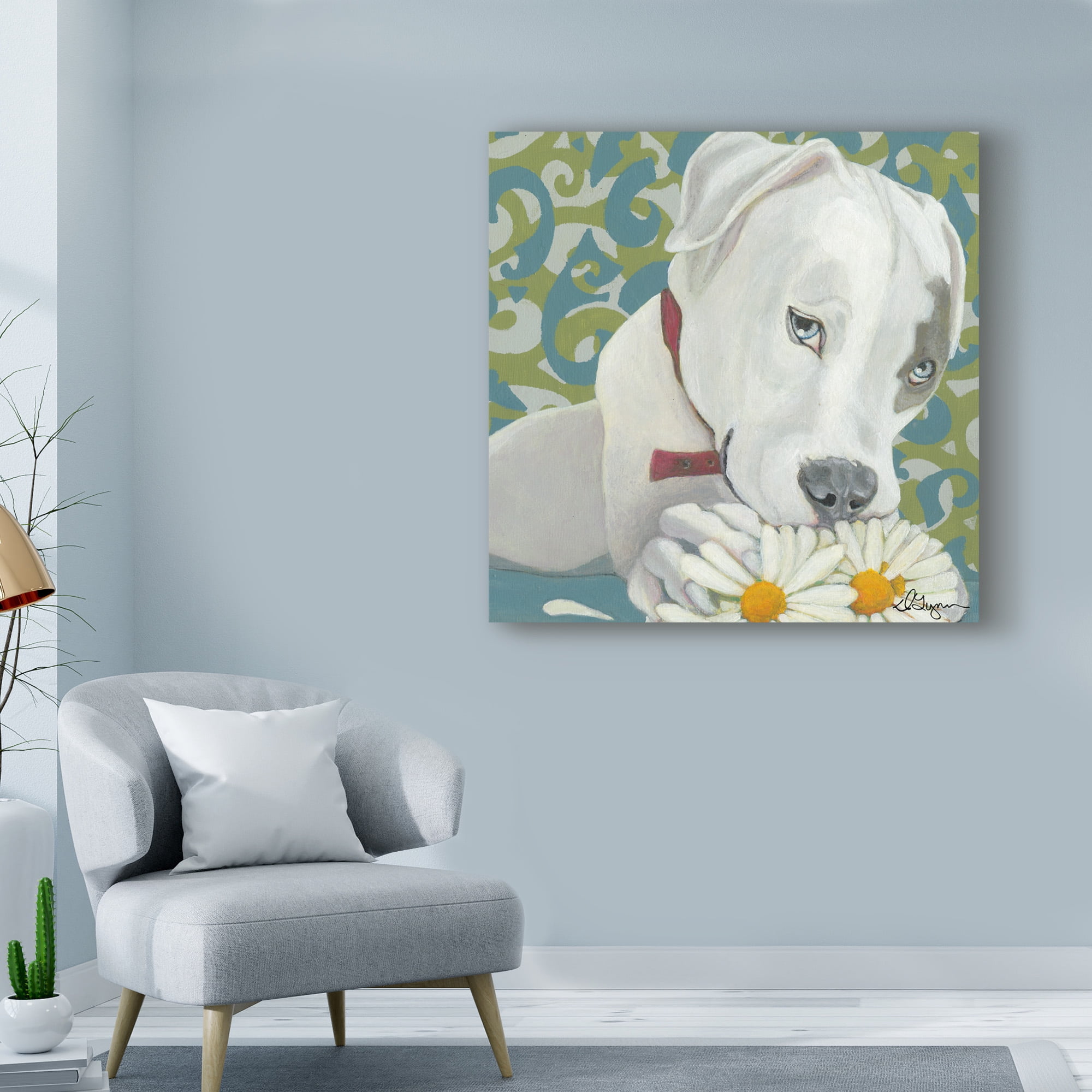 Trademark Fine Art 'Dlynns Dogs Patch' Canvas Art by Dlynn Roll
