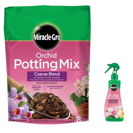 Miracle-Gro Orchid Care Bundle Includes Potting Mix and Plant Food Mist