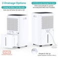 thumbnail image 3 of Kesnos 34 Pints 2000 Sq. Ft Dehumidifiers for Large Home and Basements, with Continuous Drain Hose, 24Hr Timer, Child Lock, Auto Defrost, 3 of 6