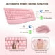 thumbnail image 2 of Combo de teclado y ratón inalámbricos EDJO de tamaño completo, color rosa, 2 of 7