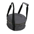 thumbnail image 2 of Bolsa de almacenamiento a prueba de polvo de lona con cremallera para cocina, sartén, vajilla, bolsa de almacenamiento para acampar, gris oscuro, 2 of 14