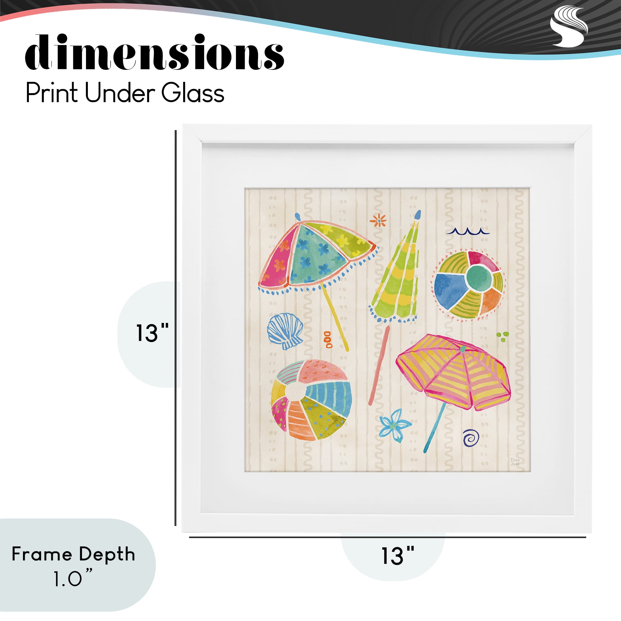 Stupell Industries Fine In The Sunshine White Framed Print Under Glass, design by Dina June