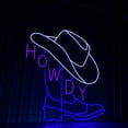 thumbnail image 2 of Handmadetneonsign Cowboy Hat Howdy Neon Sign, Cowboy Wall Art Decor, Cowboy Neon Sign, Home Bar Wall Decor, 2 of 5