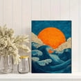 thumbnail image 2 of Great Wave and Sun Canvas Wall Art, Classic Ocean Art Print for Living Room, Bedroom, Office, Kitchen and Cafe Decor, 2 of 8