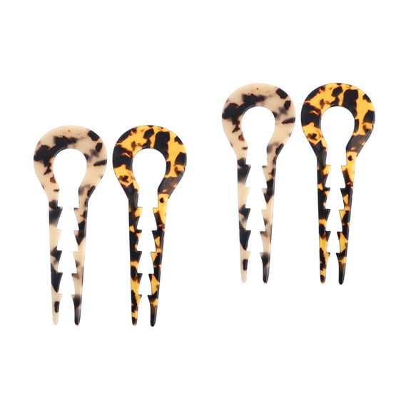 2 Count Cellulose Acetate Sheet Hairpin Grip Pins Buns Accessories for Girls Wedding Women's Woman