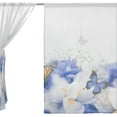 thumbnail image 3 of FREEAMG Butterflies in Flowers Jungle Sheer Window Curtain Panel Drape 55x78 Inch for Living Room Bedroom Kids Room 2 Piece, 3 of 4