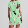 thumbnail image 6 of YuXingFu Plus Size Women's Dress Sexy Dresses - Floral, V-Neck, Short Sleeve, Midi for 2026 Mint Green S, 6 of 8