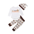 thumbnail image 2 of Turkey Thanksgiving Infant Baby Boy Girl Romper Pants Hat Clothes Outfit Set, 2 of 5