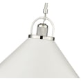 thumbnail image 6 of Millennium Lighting  Artistan 1 Light Pendant Fixture 18.1 Inch - Polished Nickel/Matte White, 6 of 6