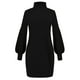 thumbnail image 5 of Vestido de suéter de cuello alto para mujer Suéter de manga larga suelto de punto casual Fridja  nbo256, 5 of 6