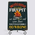 thumbnail image 2 of Welcome to Our Fire Pit Funny Camper/ Camping Metal Tin Signs Vintage Patio Back Yard Decorations Gifts 8 X 12 Inch Indoor/Outside Accessories, 2 of 7