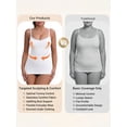 thumbnail image 4 of DARING DIVA Women's Slim Adjustable Straps Tummy Control Camisoles M White, 4 of 7