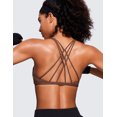 thumbnail image 4 of CRZ YOGA Womens Strappy Sports Bra - Criss Cross Back Padded Medium Support Wireless Gym Cami Workout Yoga, 4 of 4