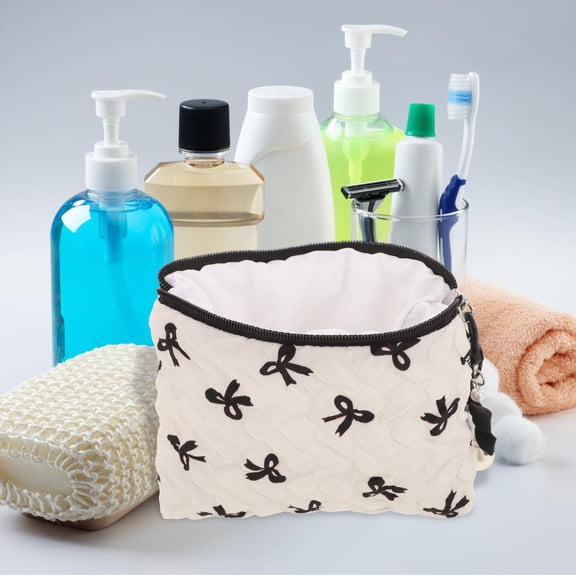 LOLIPPYY Travel Cosmetic Bag with Smooth Zipper, Multifunctional Portable Makeup Organizer, Easy to Clean Storage Pouch