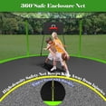 thumbnail image 6 of UIOWIO 14 ft Recreational Trampoline for Kids and Adults with Ladder Outdoor Trampoline Backyard Trampoline with Basketball Hoop,Enclosure Net,Storage Bag,Green, 6 of 10