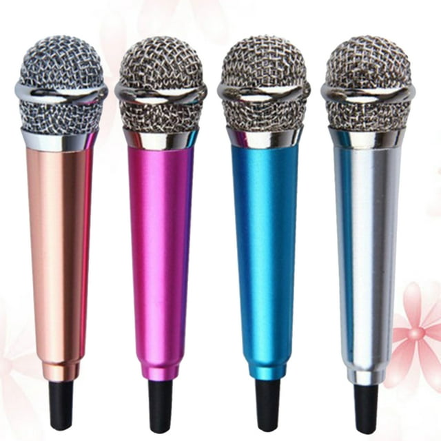 unbranded 4pcs Smartphone Microphone Metal Rosy Tiny Microphone for Recording