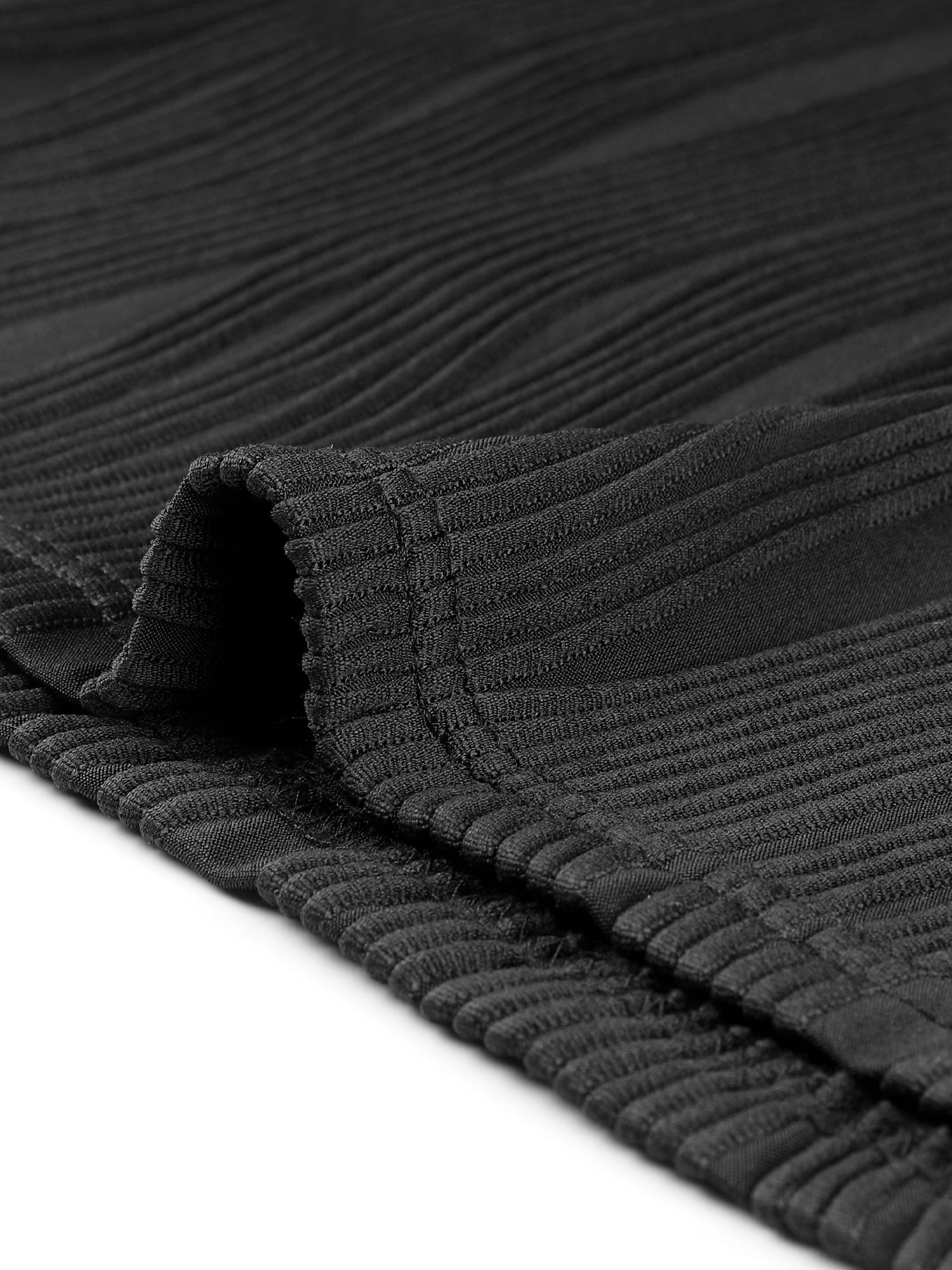 DARING DIVA Women's Short Sleeve Crew Neck Textured Casual Basic Tee Shirts S Black