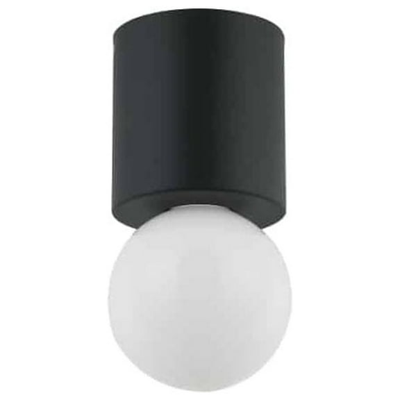 Dainolite  Theron 1 Light Flush Mount - Globe - Matte Black Finish