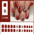 thumbnail image 6 of Sinyiin Shine Press On Tips Removable Seasonal Leaf Fake Nail Comfortable Wear Fast, 6 of 8