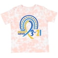 thumbnail image 3 of Inktastic 3-21 World Down Syndrome Day Blue and Yellow Rainbow Ribbon Boys or Girls Toddler T-Shirt, 3 of 5