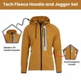 thumbnail image 2 of 2-Pack Men's Modern Fit Full Zip Tech Fleece Hoodie and Jogger 2-Piece Set with Reflective Trim Design, 2 of 5