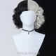 thumbnail image 5 of Peluca Blanca Y Negra, Disfraz De Cosplay, Pelo Sintético Para Mujer, Pelo Corto Para Juego De Rol Para Cosplay, Fiesta De Navidad Y Halloween Advancent CE007669-01, 5 of 6