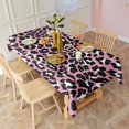 thumbnail image 3 of Pink and Black Of Leopard Print Rectangle Tablecloth 60"x102",Waterproof Polyester Rectangle Table Cloth, Wipeable Spillproof Polyester Tablecloth for Dining, Camping, Indoor and Outdoor, 3 of 6