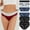 Multicolor, variant on Womens Briefs Underwear Plus Size 5PCLarge Seamless Cotton High Waist Briefs Hip Lifting Underpants
