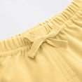 thumbnail image 5 of Toddler Kids Boys Girls Cotton Shorts Fashion Comfortable Solid Color Home Sleepwear Casual Pants Yellow 12 Months, 5 of 5