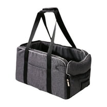 Console Dog Car Seat - Portable Dogs Armrest Booster Seat for Small Dog, Anti-Collapse Pet Car Seat with Soft Cushion Safety Belt, Support Pet Up to 11lbs