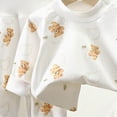 thumbnail image 4 of TOWED22 Toddler Boys Pajamas 2 Pieces Long Sleeve Top and Pants Set Cotton Print Pjs Sleepwear Jammies Fall Winter 6-12 Months 12-24 Months 2t 3t 4t 5t 6t 7t 8t 9t Children,Coffee,3-4 Y, 4 of 4