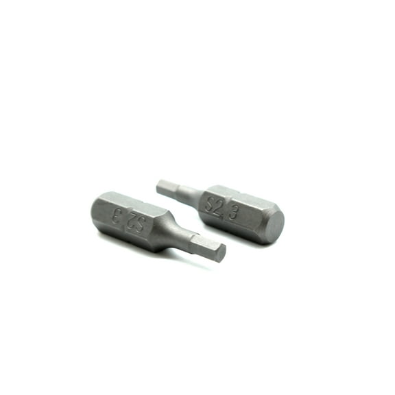 TEMO 50 pc H-3 Hex 1/8 Inch (3 mm) Impact Ready 1 Inch (25 mm) Long Screwdriver Insert Bits Hex Shank with Quick Release Slot