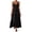 Black, variant on SELONE Maxi Dresses for Women Ruched Hawaiian Dresses Sleeveless Flare A-Line Dresses V Neck Sundress Black 2XL