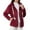 Red, variant on Winter Women's Casual Warm Jackets Drawstring Hooded Jacket Solid Color Outerwear with Pockets Zip up Hoodie Lightweight My Order My Items