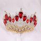 thumbnail image 4 of Zhuge Tiara de boda para novia, diadema de princesa, corona de novia, joyería para el cabello con diamantes de imitación de cristal, decoración para novia, cumpleaños, graduación, boda (amarillo), 4 of 4