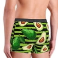 thumbnail image 5 of Balery Avocado Green Striped Men's Boxer Briefs, Soft and Breathable Cotton Underwear with nylon Waistband-XX-Large, 5 of 9