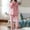 Pink, variant on Women's Sleepwear Flannel Button Down Lounge Winter Long Sleeves Pajama Sets