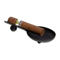 Matte Black Stainless Steel Cigar Ashtray