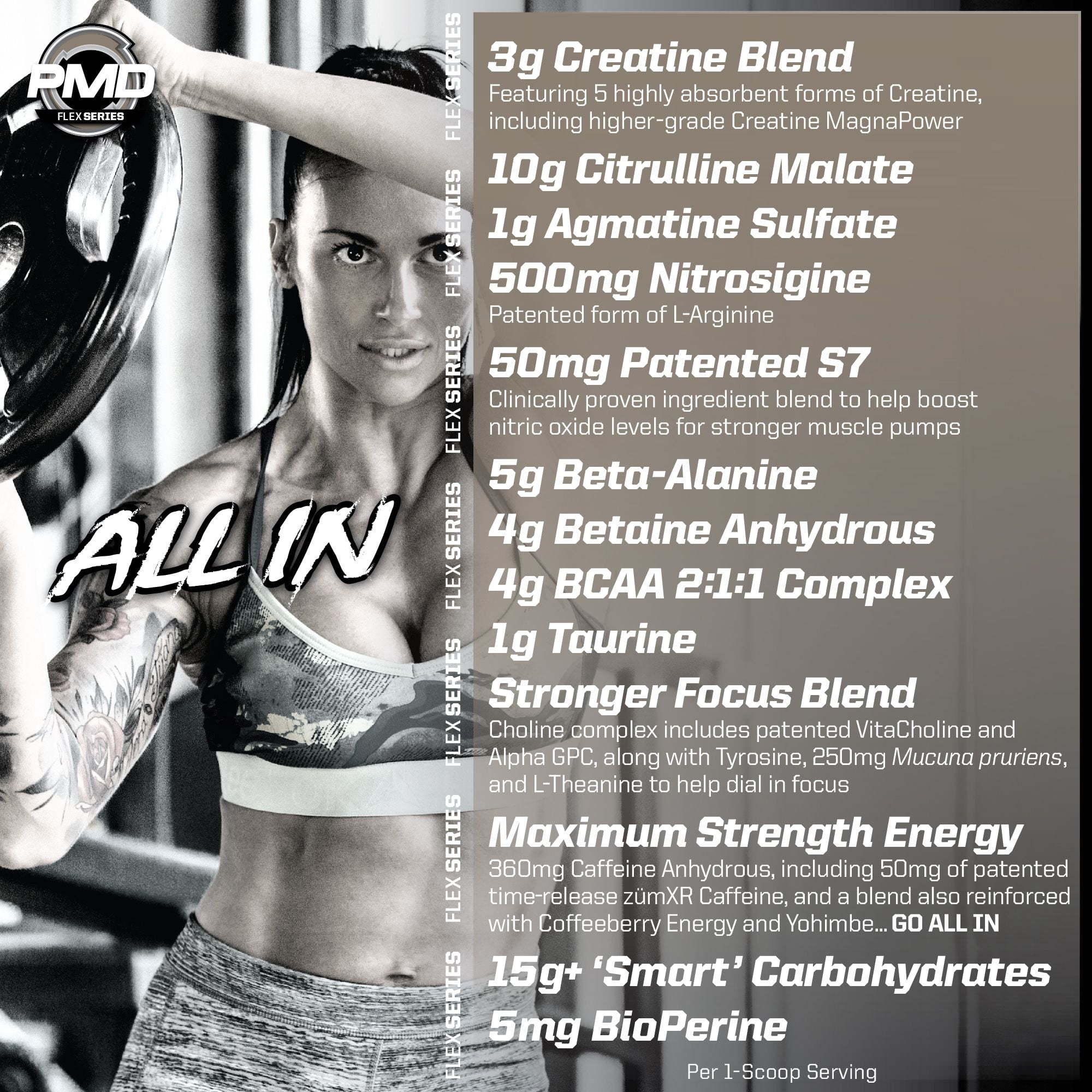 PMD Sports Pump Fuel ALL IN Insanity - Ultimate Muscle Pump Supplement & Pre Workout Powder - Maximum Energy and Focus with Premium Creatine, Beta Alanine & More - Strawberry Watermelon (20 Servings)